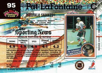 1992-93 Stadium Club #95 Pat LaFontaine Back
