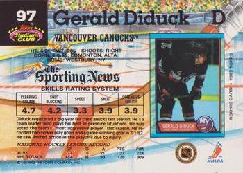 1992-93 Stadium Club #97 Gerald Diduck Back