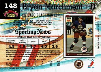 1992-93 Stadium Club #148 Bryan Marchment Back