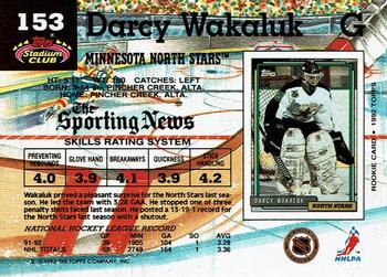 1992-93 Stadium Club #153 Darcy Wakaluk Back