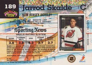 1992-93 Stadium Club #189 Jarrod Skalde Back
