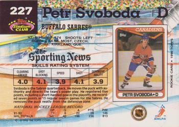 1992-93 Stadium Club #227 Petr Svoboda Back