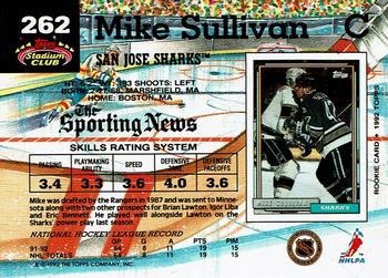 1992-93 Stadium Club #262 Mike Sullivan Back