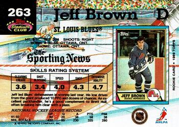 1992-93 Stadium Club #263 Jeff Brown Back