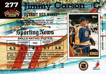 1992-93 Stadium Club #277 Jimmy Carson Back
