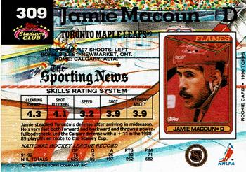 1992-93 Stadium Club #309 Jamie Macoun Back