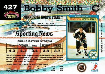 1992-93 Stadium Club #427 Bobby Smith Back