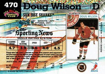 1992-93 Stadium Club #470 Doug Wilson Back