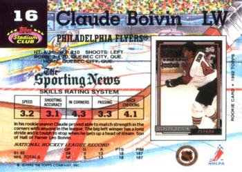 1992-93 Stadium Club #16 Claude Boivin Back