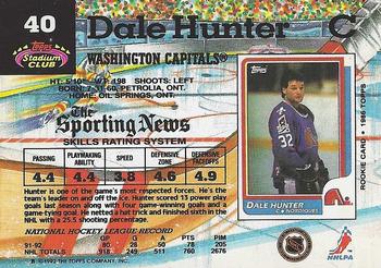 1992-93 Stadium Club #40 Dale Hunter Back