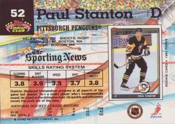 1992-93 Stadium Club #52 Paul Stanton Back