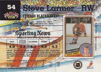 1992-93 Stadium Club #54 Steve Larmer Back