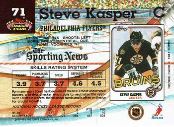 1992-93 Stadium Club #71 Steve Kasper Back