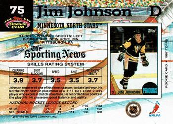 1992-93 Stadium Club #75 Jim Johnson Back