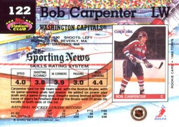 1992-93 Stadium Club #122 Bob Carpenter Back