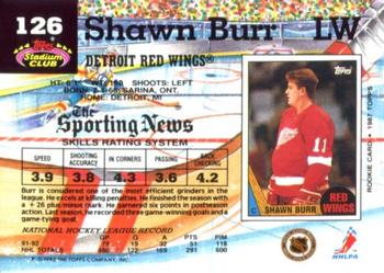 1992-93 Stadium Club #126 Shawn Burr Back