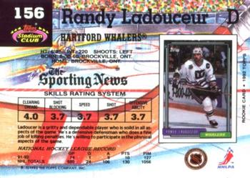 1992-93 Stadium Club #156 Randy Ladouceur Back
