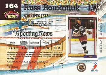 1992-93 Stadium Club #164 Russ Romaniuk Back