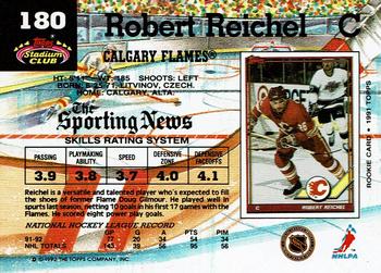 1992-93 Stadium Club #180 Robert Reichel Back