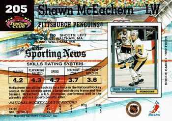 1992-93 Stadium Club #205 Shawn McEachern Back
