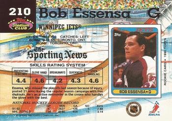 1992-93 Stadium Club #210 Bob Essensa Back