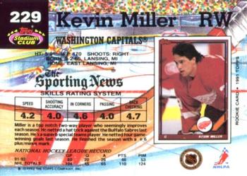 1992-93 Stadium Club #229 Kevin Miller Back