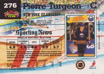 1992-93 Stadium Club #276 Pierre Turgeon Back