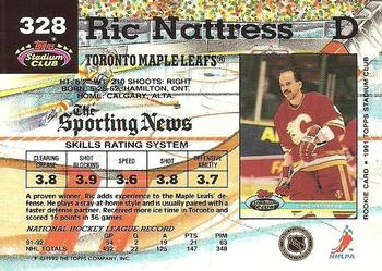 1992-93 Stadium Club #328 Ric Nattress Back