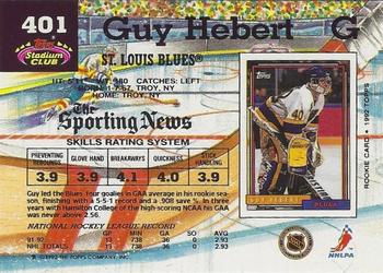 1992-93 Stadium Club #401 Guy Hebert Back