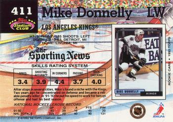 1992-93 Stadium Club #411 Mike Donnelly Back