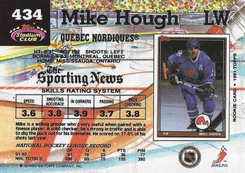 1992-93 Stadium Club #434 Mike Hough Back