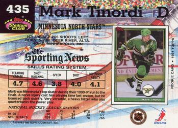 1992-93 Stadium Club #435 Mark Tinordi Back