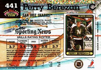 1992-93 Stadium Club #441 Perry Berezan Back