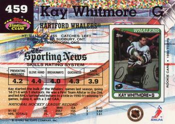 1992-93 Stadium Club #459 Kay Whitmore Back