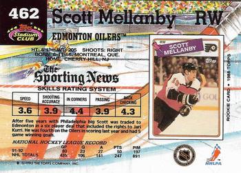 1992-93 Stadium Club #462 Scott Mellanby Back