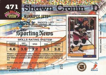 1992-93 Stadium Club #471 Shawn Cronin Back
