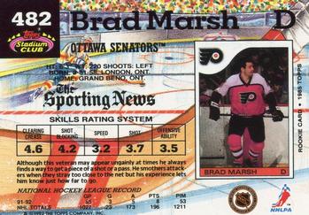 1992-93 Stadium Club #482 Brad Marsh Back