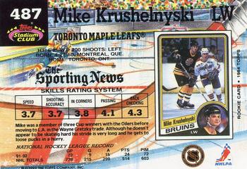 1992-93 Stadium Club #487 Mike Krushelnyski Back