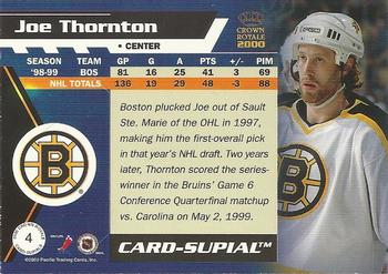 1997-98 Joe Thornton Boston Bruins Game Worn Jersey - Rookie