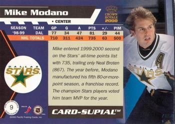 1999-00 Pacific Crown Royale - Card-Supials #9 Mike Modano Back