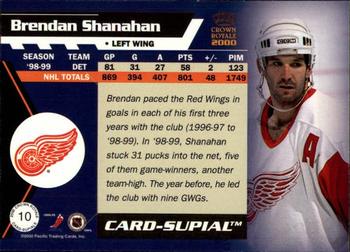 1999-00 Pacific Crown Royale - Card-Supials #10 Brendan Shanahan Back