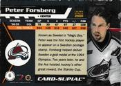 1999-00 Pacific Crown Royale - Card-Supials Minis #6 Peter Forsberg Back