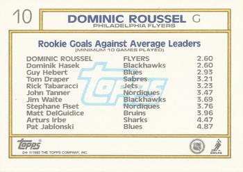 1992-93 Topps #10 Dominic Roussel Back