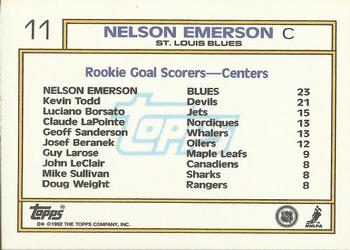 1992-93 Topps #11 Nelson Emerson Back