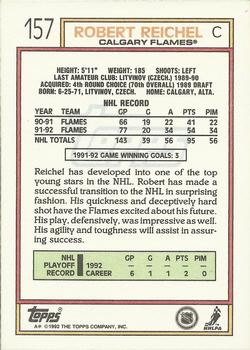 1992-93 Topps #157 Robert Reichel Back