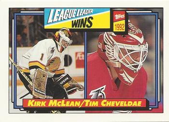 1992-93 Topps #225 Tim Cheveldae / Kirk McLean Front