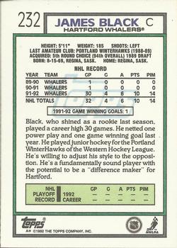 1992-93 Topps #232 James Black Back