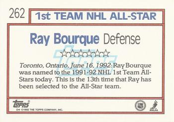 1992-93 Topps #262 Ray Bourque Back