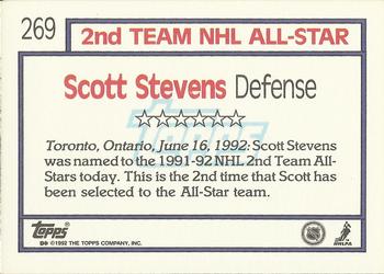 1992-93 Topps #269 Scott Stevens Back