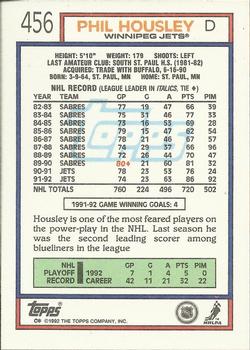 1992-93 Topps #456 Phil Housley Back